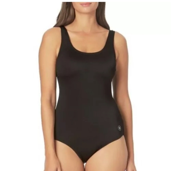 Hurley Ladies One Piece Swimsuit‎ Black XXL New Bathing Suit UPF 50+ Padded Cups - Picture 1 of 8